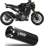 Système D'Échappement Homologué Au Niveau Sonore Hr-1 Acier Noir - Mivv Compatible Avec Husqvarna Svartpilen 125 (2021-2023)