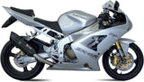 Exhaust Tip With Noise Certification Suono Steel Black Carbon - Mivv Compatible With Kawasaki Zx 6R 636 (2003-2004)