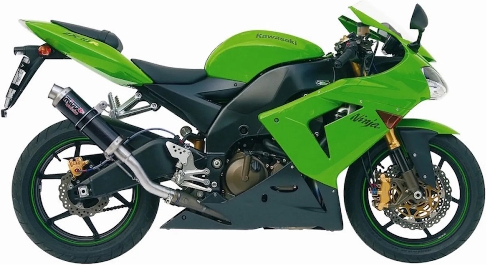 Système D'Échappement Homologué Au Niveau Sonore Gp Carbon - Mivv Compatible Avec Kawasaki Zx-10R (2004-2005)