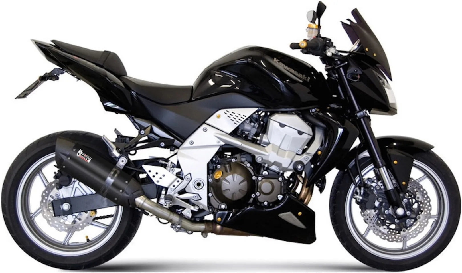 Système D'Échappement Catalytique Avec Homologation Acoustique Suono Acier Noir Carbon - Mivv Compatible Avec Kawasaki Z 750 (2007-2014)