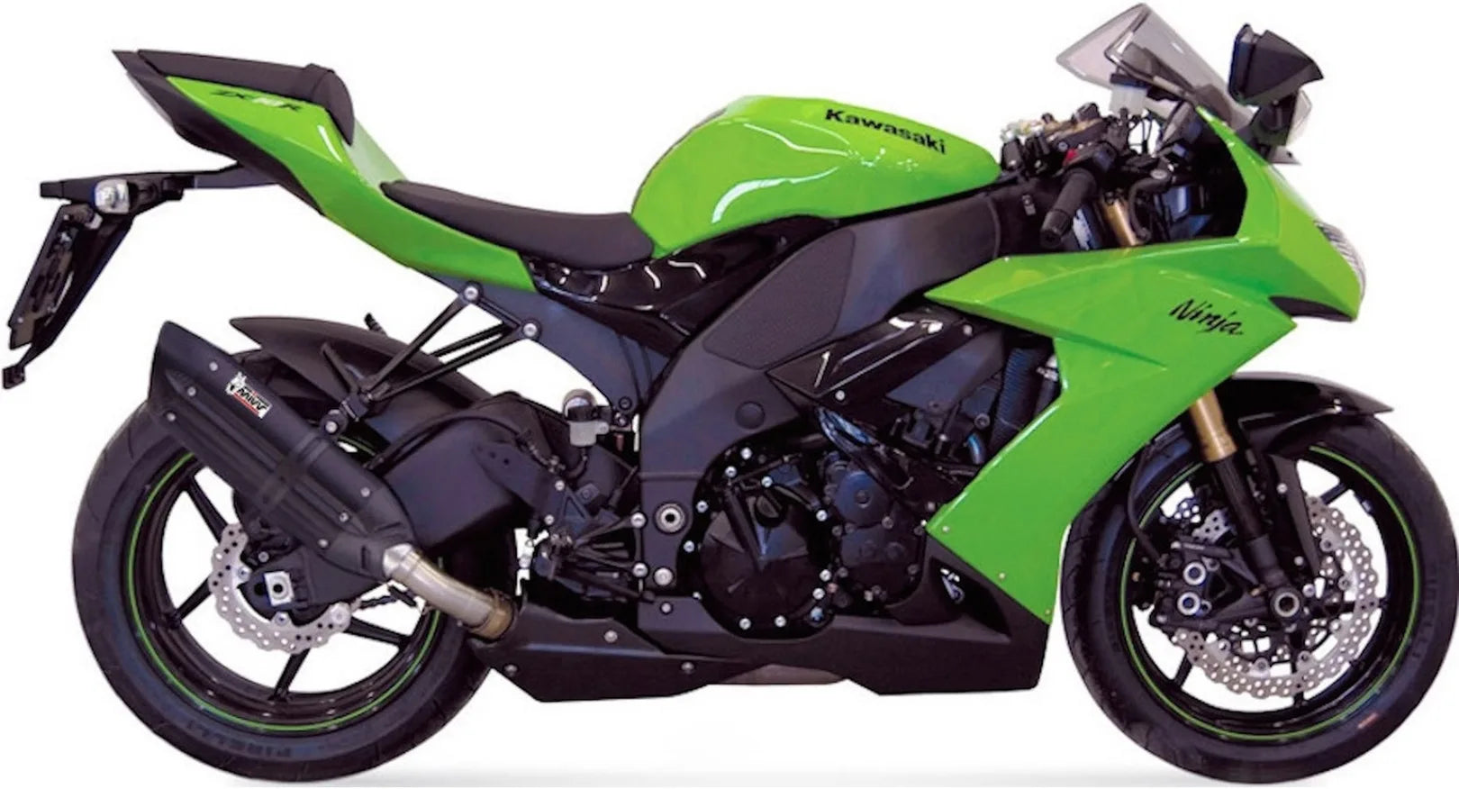Système D'Échappement Homologué Au Niveau Sonore Suono Acier Noir Carbon - Mivv Compatible Avec Kawasaki Zx-10R (2008-2010)