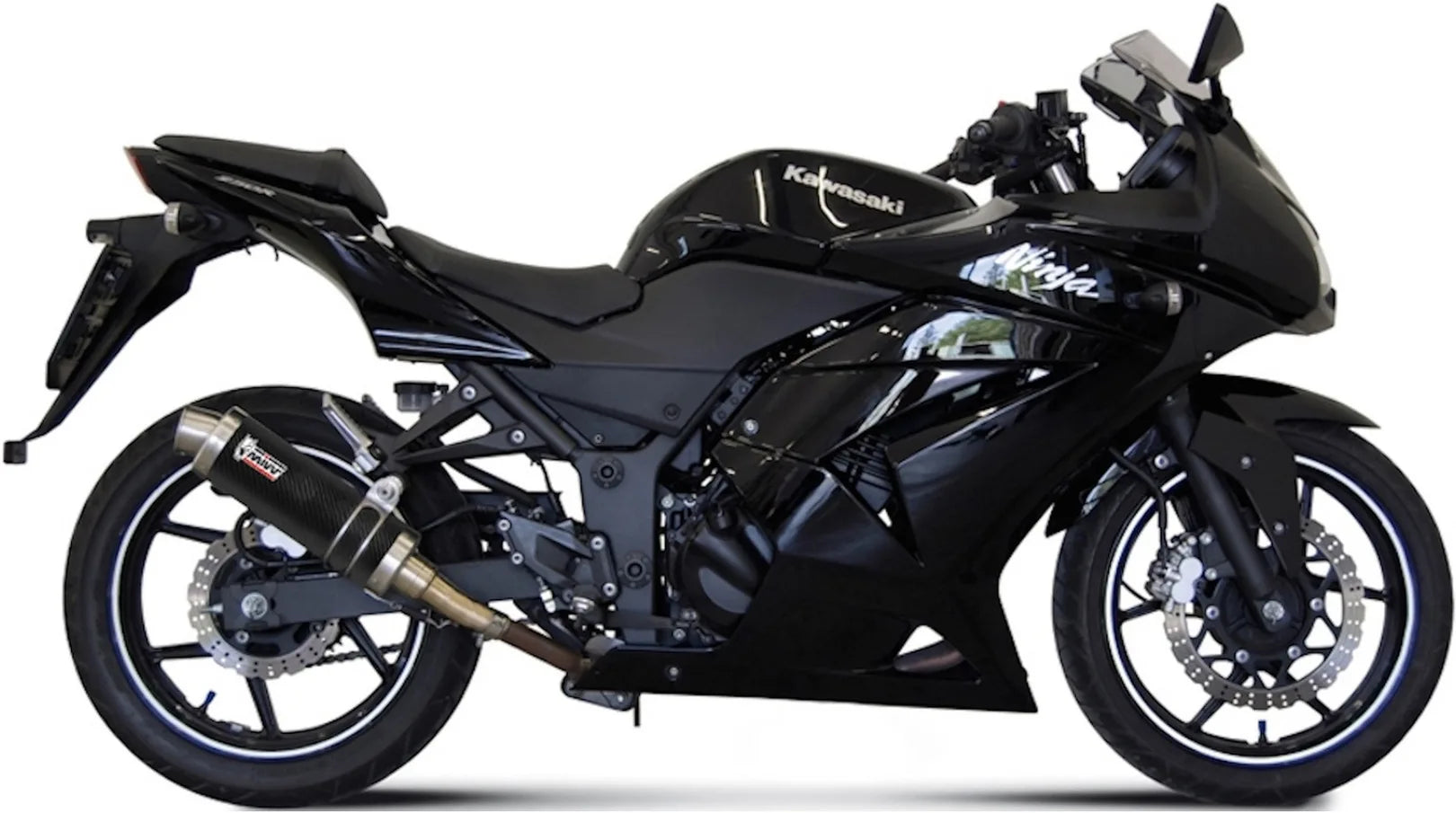 Système D'Échappement Homologué Au Niveau Sonore Gp Carbon - Mivv Compatible Avec Kawasaki Ninja 250 R (2008-2013)