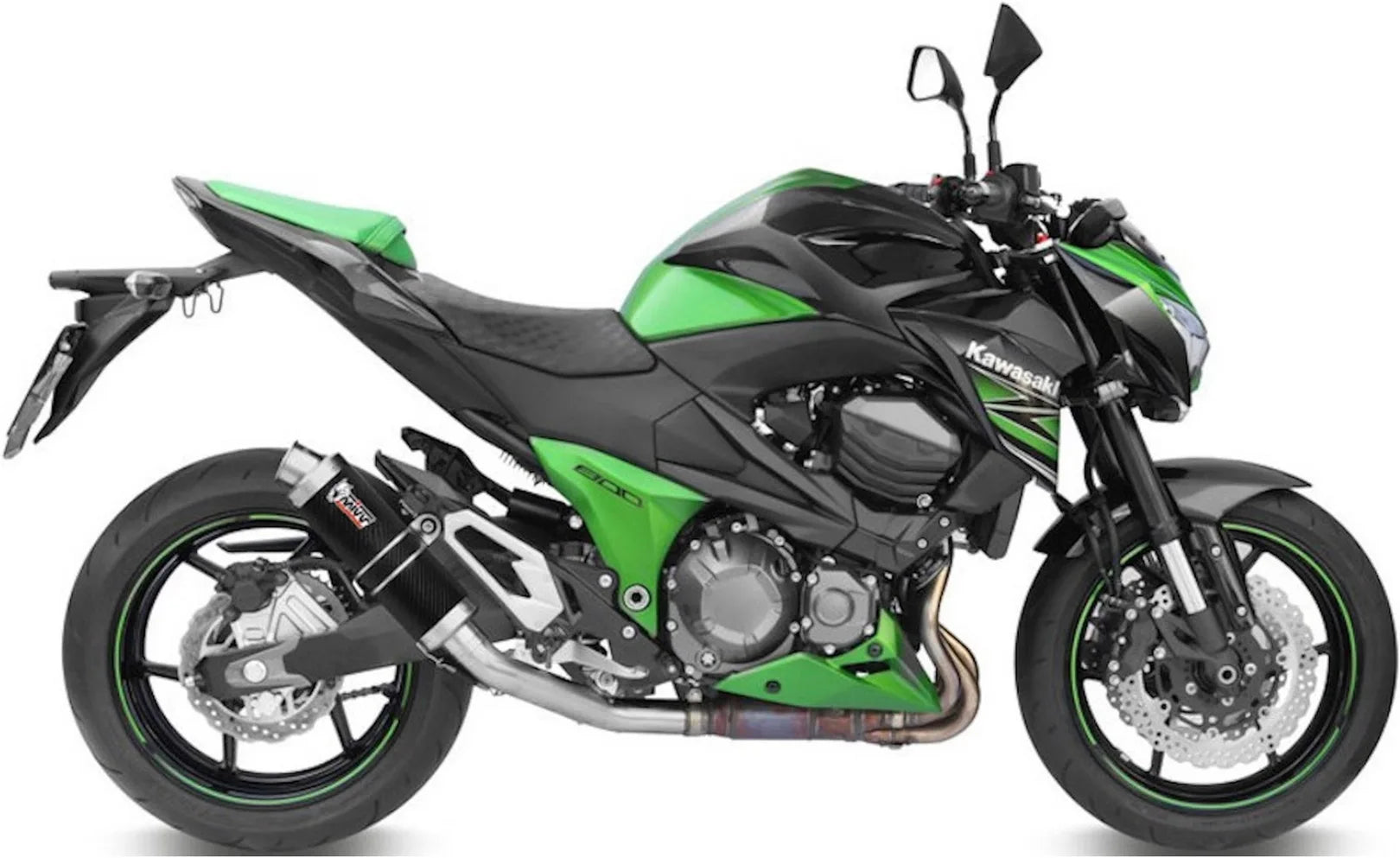 Système D'Échappement Homologué Au Niveau Sonore Gp Carbon - Mivv Compatible Avec Kawasaki Z 800 (2013-2016)