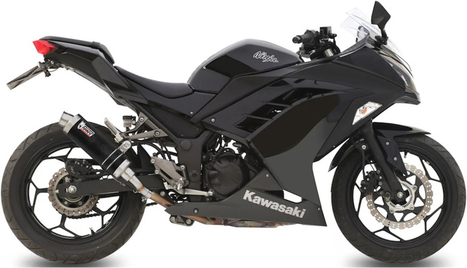 Système D'Échappement Homologué Au Niveau Sonore Gp Carbon - Mivv Compatible Avec Kawasaki Ninja 300 (2013-2016)