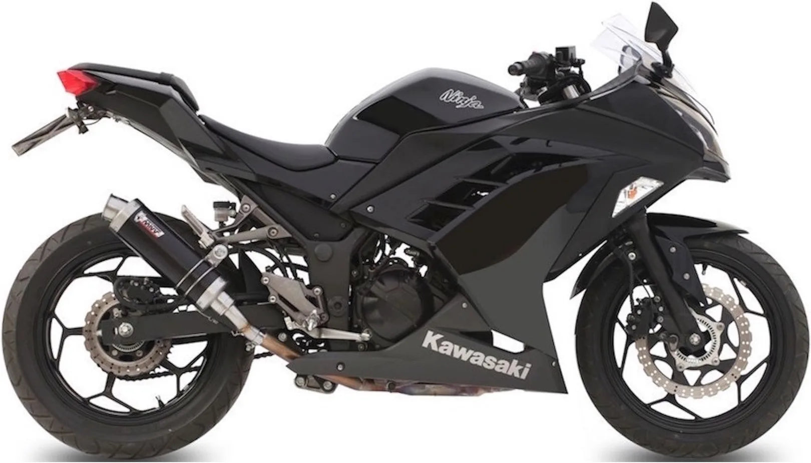 Système D'Échappement Homologué Au Niveau Sonore Gp Acier Noir - Mivv Compatible Avec Kawasaki Z 300 (2015-2016)