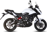 Système D'Échappement Complet Sans Catalyseur Et Homologué Au Niveau Sonore Oval Carbon Carbon - Mivv Compatible Avec Kawasaki Versys 650 (2015-2020)