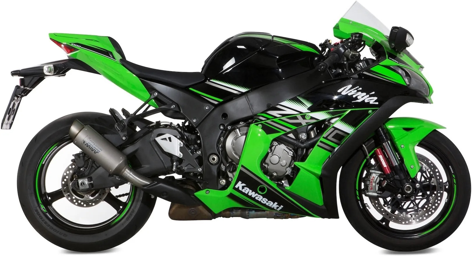 Système D'Échappement Homologué Au Niveau Sonore Gppro Titanium - Mivv Compatible Avec Kawasaki Zx-10R (2016-2024)