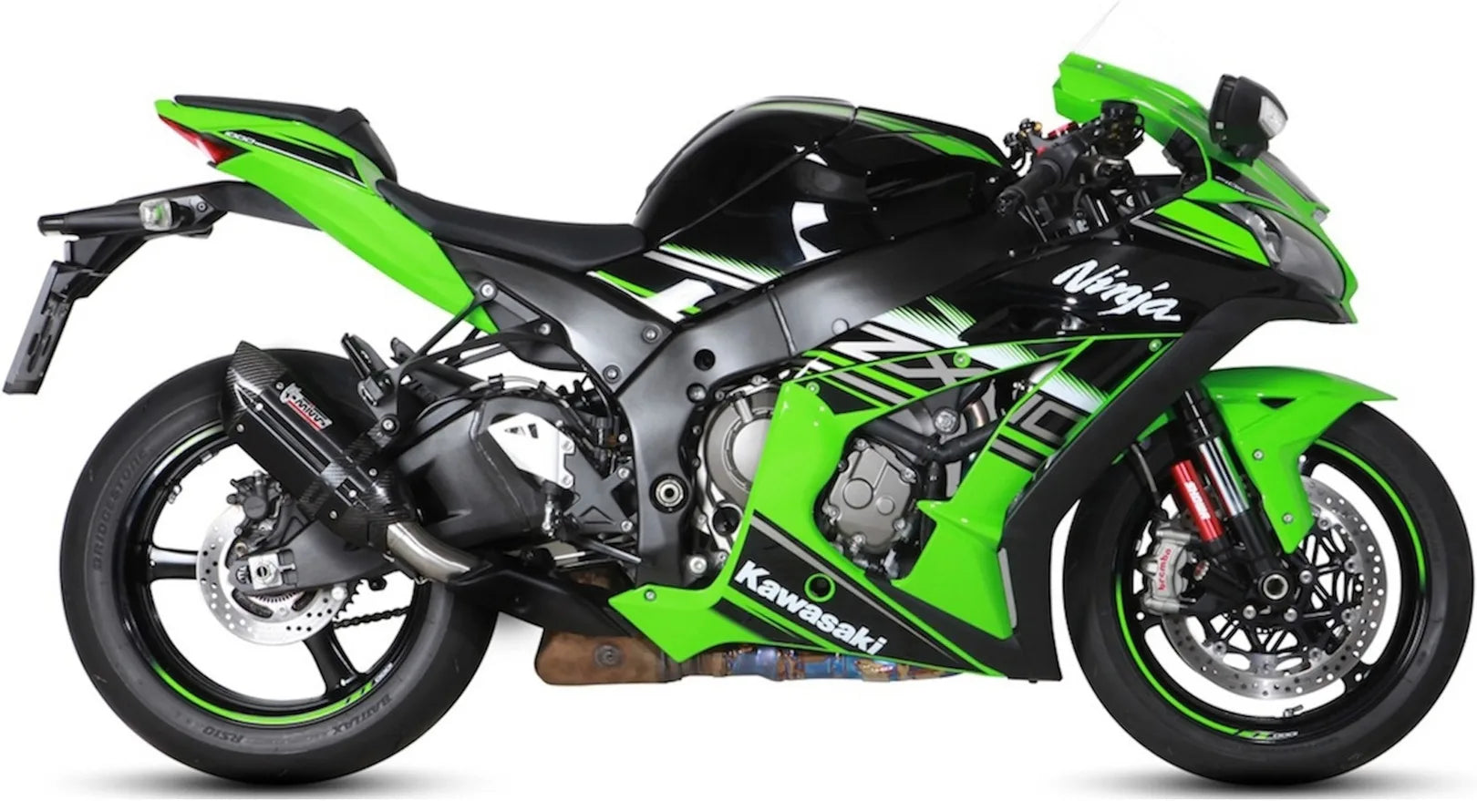 Système D'Échappement Homologué Au Niveau Sonore Suono Acier Noir Carbon - Mivv Compatible Avec Kawasaki Zx-10R (2016-2024)
