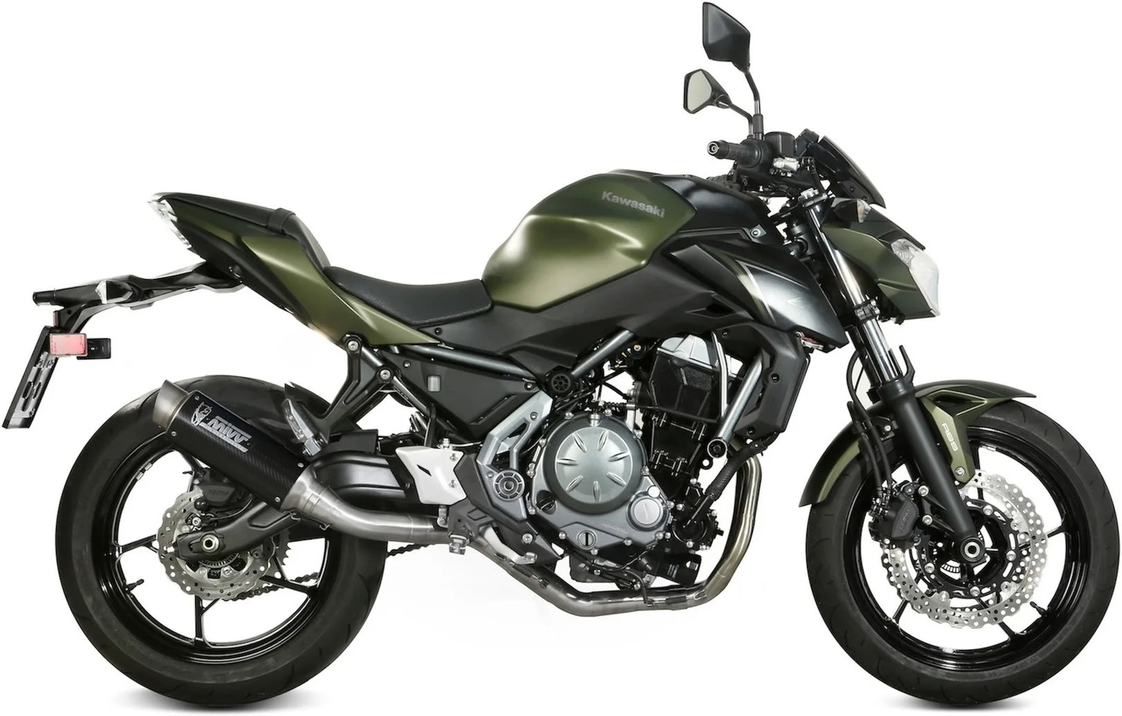 Système D'Échappement Complet Sans Catalyseur Et Homologué Au Niveau Sonore Gppro Carbon - Mivv Compatible Avec Kawasaki Z 650 (2017-2023)