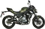 Système D'Échappement Complet Sans Catalyseur Et Homologué Au Niveau Sonore Oval Carbon Carbon - Mivv Compatible Avec Kawasaki Z 650 (2017-2023)
