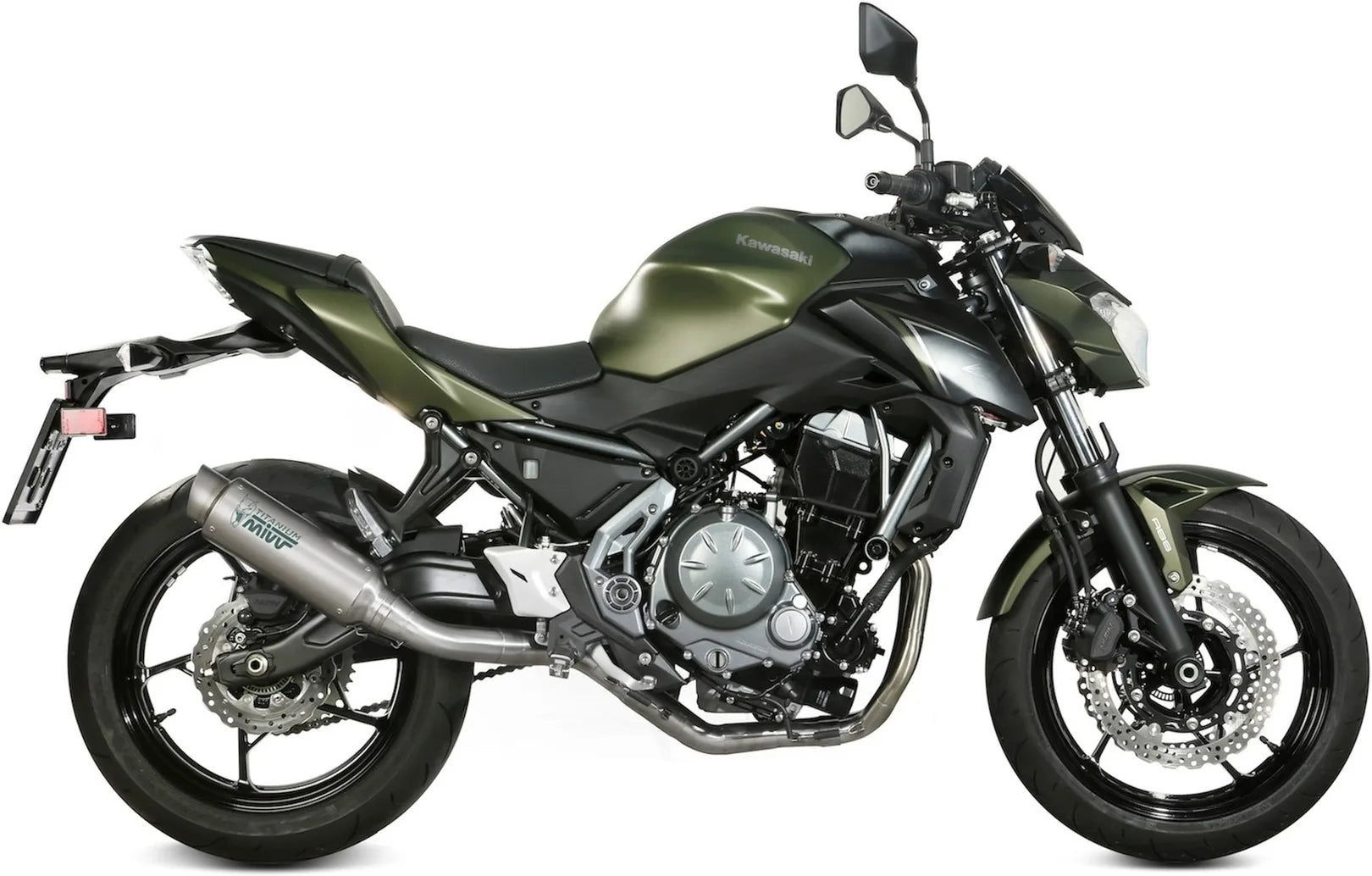 Système D'Échappement Complet Sans Catalyseur Et Homologué Au Niveau Sonore Gppro Titanium - Mivv Compatible Avec Kawasaki Z 650 (2017-2023)