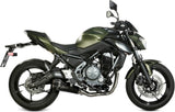 Complete Catalytic Exhaust System With Sound Certification Delta Race Steel Black Carbon - Mivv Compatible With Kawasaki Z 650 (2017-2023)