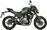 Système D'Échappement Complet Avec Catalyseur Et Homologation Acoustique Delta Race Acier Noir Carbon - Mivv Compatible Avec Kawasaki Z 650 (2017-2023)