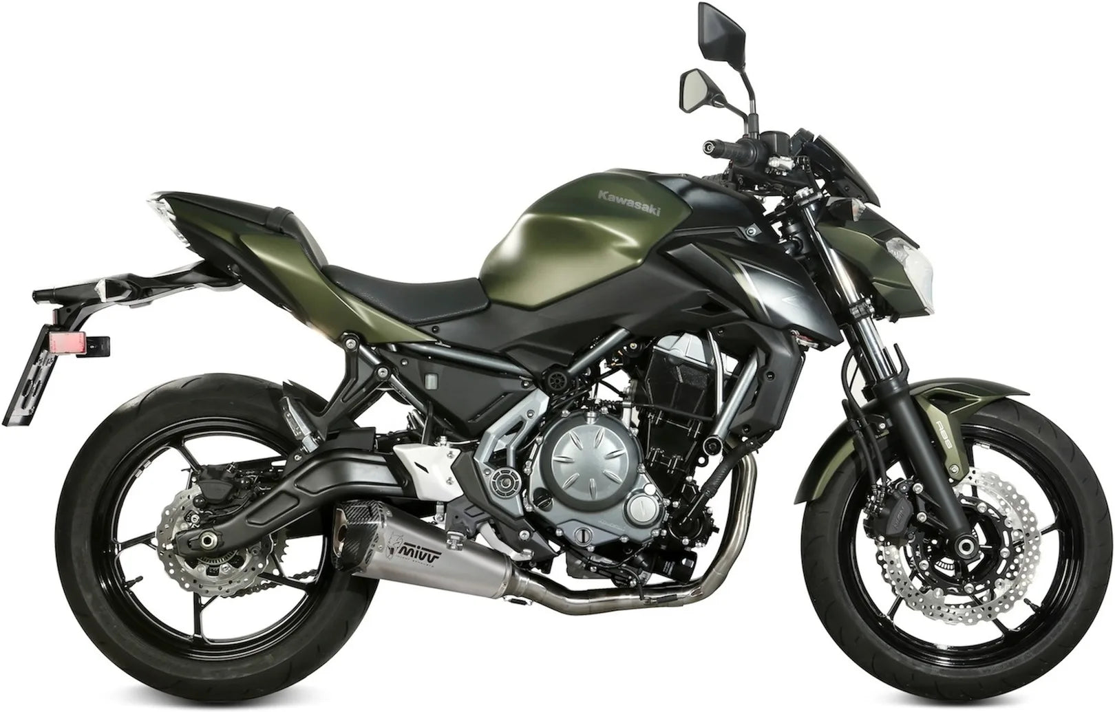 Système D'Échappement Complet Sans Catalyseur Et Homologué Au Niveau Sonore Delta Race Acier Carbon - Mivv Compatible Avec Kawasaki Z 650 (2017-2023)