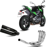 Système D'Échappement Complet Sans Catalyseur Et Homologué Au Niveau Sonore Double Gun Acier Noir - Mivv Compatible Avec Kawasaki Z 900 (2017-2024)