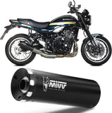 Système D'Échappement Homologué Au Niveau Sonore Hr-1 Acier Noir - Mivv Compatible Avec Kawasaki Z 900 Rs (2018-2024)