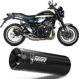 Système D'Échappement Homologué Au Niveau Sonore Hr-1 Acier Noir Carbon - Mivv Compatible Avec Kawasaki Z 900 Rs (2018-2024)
