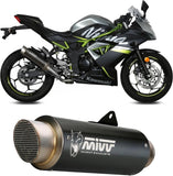 Système D'Échappement Homologué Au Niveau Sonore Gppro Acier Noir - Mivv Compatible Avec Kawasaki Z 125 (2019-2024)