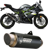 Exhaust Tip With Noise Certification Gppro Steel Black - Mivv Compatible With Kawasaki Ninja 125 (2019-2024)