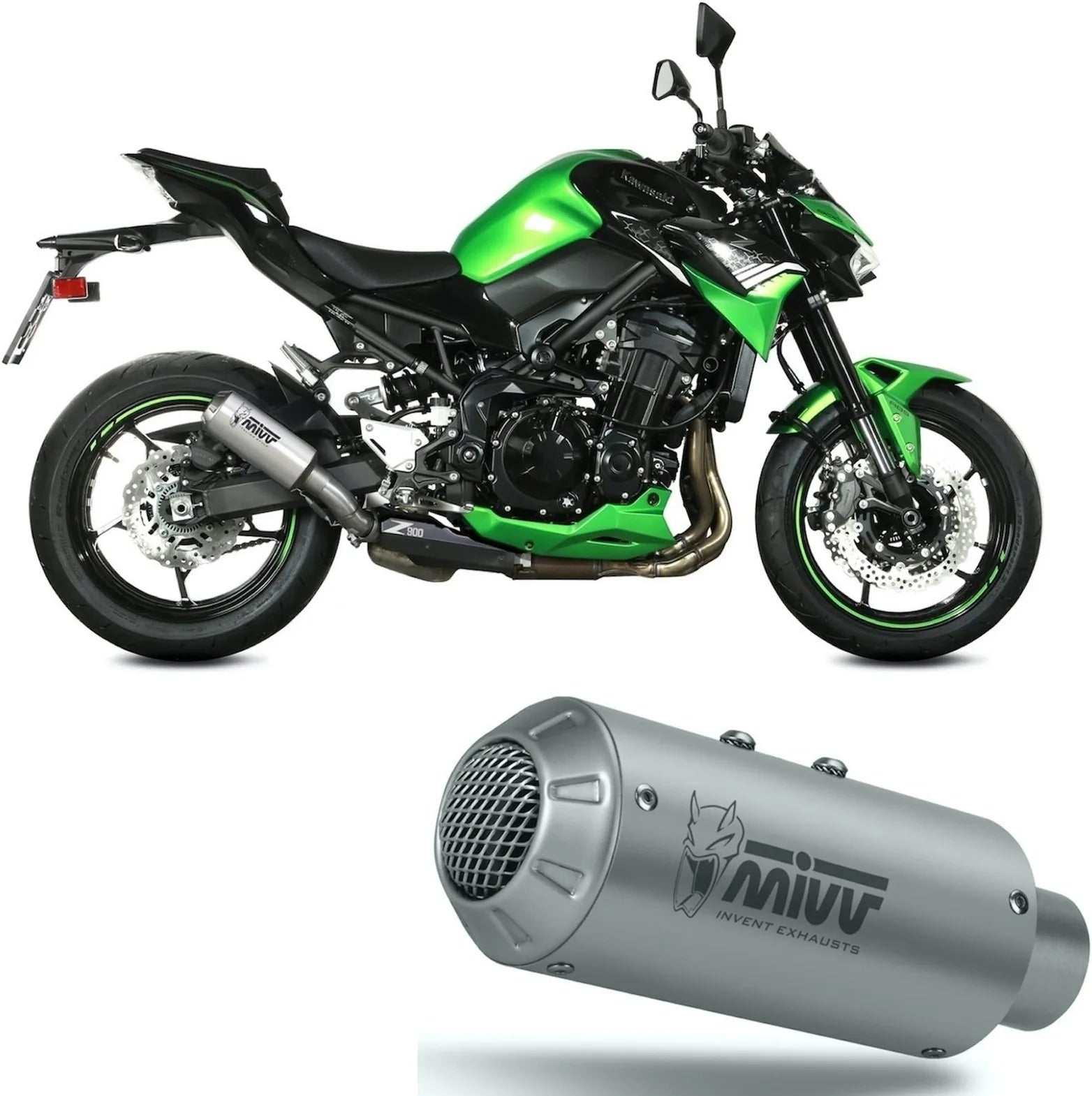 Système D'Échappement Homologué Au Niveau Sonore Mk3 Acier - Mivv Compatible Avec Kawasaki Z 900 (2020-2024)