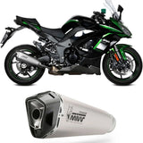 Système D'Échappement Homologué Au Niveau Sonore Delta Race Acier Carbon - Mivv Compatible Avec Kawasaki Ninja 1000 Sx (2020-2024)
