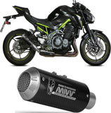 Système D'Échappement Homologué Au Niveau Sonore Mk3 Carbon - Mivv Compatible Avec Kawasaki Z 900 A2 (2017-2024)