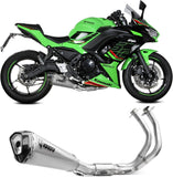 Complete Catalytic Exhaust System With Sound Certification Delta Race Stainless Steel Carbon - Mivv Compatible With Kawasaki Ninja 650 (2024)