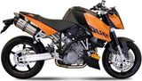 Double Sortie D'Échappement Non Catalysée Avec Homologation Acoustique Suono Acier Carbon - Mivv Compatible Avec Ktm 990 Super Duke (2005-2011)