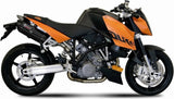 Double Sortie D'Échappement Avec Catalyseur Et Homologation Acoustique Suono Acier Noir Carbon - Mivv Compatible Avec Ktm 990 Super Duke (2005-2011)