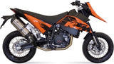 Double Sortie D'Échappement Avec Catalyseur Et Homologation Acoustique Suono Acier Carbon - Mivv Compatible Avec Ktm 690 Sm (2007-2012)
