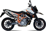 Double Sortie D'Échappement Non Catalysée Avec Homologation Acoustique Suono Acier Carbon - Mivv Compatible Avec Ktm 950 Supermoto R (2005-2006)