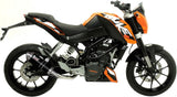 Complete Non-Catalytic Exhaust System With Sound Certification Gp Steel Black - Mivv Compatible With Ktm 200 Duke (2012-2014)