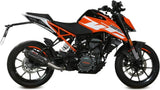 Système D'Échappement Non Catalysé Et Homologué Au Niveau Sonore Suono Acier Noir Carbon - Mivv Compatible Avec Ktm Rc 390 (2017-2020)