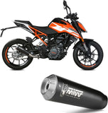 Système D'Échappement Homologué Au Niveau Sonore X-M1 Acier Noir - Mivv Compatible Avec Ktm 125 Duke (2017-2020)