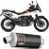 Système D'Échappement Homologué Au Niveau Sonore Dakar Acier Noir - Mivv Compatible Avec Ktm 790 Adventure - R (2021-2024)