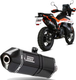 Exhaust Tip With Noise Certification Speed Edge Steel Black Carbon - Mivv Compatible With Ktm 790 Adventure (2019-2020)