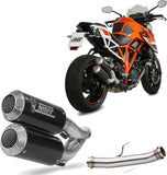 Double Sortie D'Échappement Non Catalysée Avec Homologation Acoustique Mk3 Carbon - Mivv Compatible Avec Ktm Duke 1290 (2014-2019)
