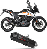 Système D'Échappement Homologué Au Niveau Sonore Oval Carbon Carbon - Mivv Compatible Avec Ktm 390 Adventure (2020-2024)