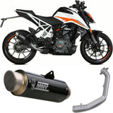 Système D'Échappement Complet Sans Catalyseur Et Homologué Au Niveau Sonore Gppro Carbon - Mivv Compatible Avec Ktm 125 Duke (2021-2023)