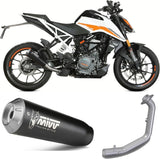 Système D'Échappement Complet Sans Catalyseur Et Homologué Au Niveau Sonore X-M1 Acier Noir - Mivv Compatible Avec Ktm 390 Duke (2021-2023)