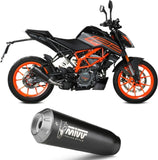 Système D'Échappement Homologué Au Niveau Sonore X-M1 Acier Noir - Mivv Compatible Avec Ktm 125 Duke (2021-2023)