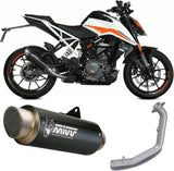 Système D'Échappement Complet Sans Catalyseur Et Homologué Au Niveau Sonore Gppro Acier Noir - Mivv Compatible Avec Ktm 390 Duke (2021-2023)