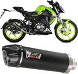 Système D'Échappement Complet Sans Catalyseur Et Homologué Au Niveau Sonore Gp Acier Noir Carbon - Mivv Compatible Avec Keeway Rkf 125 (2021-2024)