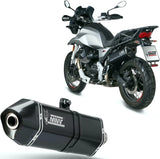 Système D'Échappement Homologué Au Niveau Sonore Speed Edge Acier Noir Carbon - Mivv Compatible Avec Moto Guzzi V85 Tt (2019-2024)