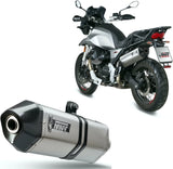 Système D'Échappement Homologué Au Niveau Sonore Speed Edge Acier Carbon - Mivv Compatible Avec Moto Guzzi V85 Tt (2019-2024)