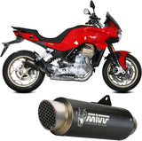 Système D'Échappement Homologué Au Niveau Sonore Gppro Carbon - Mivv Compatible Avec Moto Guzzi V 100 Mandello 1000 (2022-2024)