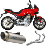 Complete Non-Catalytic Exhaust System With Sound Certification Gppro Titanium - Mivv Compatible With Moto Guzzi V 100 Mandello 1000 (2022-2024)