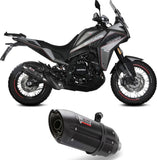 Système D'Échappement Homologué Au Niveau Sonore Suono Acier Noir Carbon - Mivv Compatible Avec Moto Morini X-Cape 649 (2021-2024)