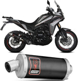 Exhaust Tip With Noise Certification Dakar Steel Black - Mivv Compatible With Moto Morini X-Cape 649 (2021-2024)