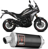 Système D'Échappement Homologué Au Niveau Sonore Dakar Acier Noir - Mivv Compatible Avec Moto Morini X-Cape 649 (2021-2024)